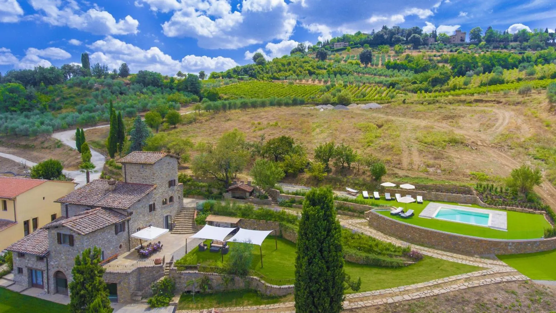 My Exclusive Italy - Villa Chianti With Panoramic Pool On The Vineyard Greve in Chianti