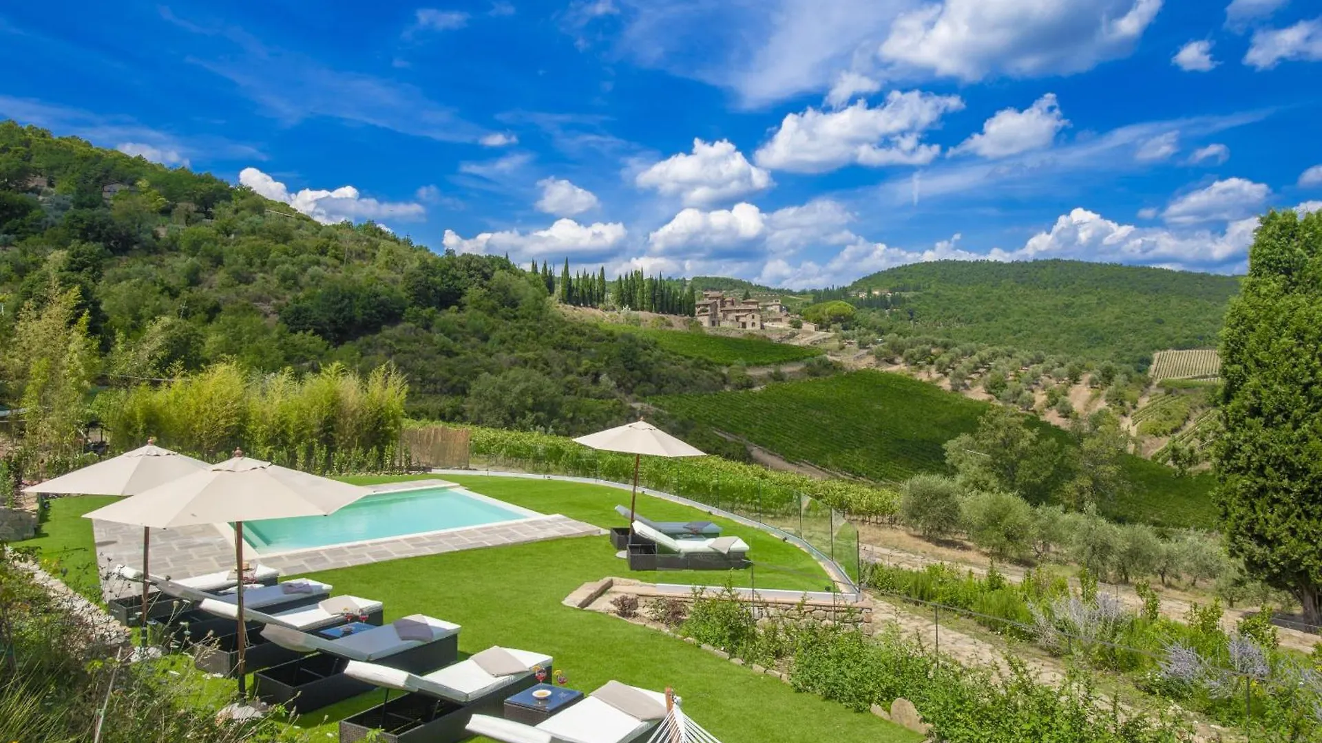 My Exclusive Italy - Villa Chianti With Panoramic Pool On The Vineyard Greve in Chianti